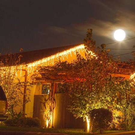 DECORLIGHT™ SOPLE 300LED ZEWNĘTRZNE NA GRUBYM KABLU BARWA CIEPŁA + FLASH 14.5M