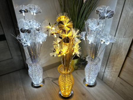 DECORLIGHT™ Lampa LED FLOWERS LIGHT STORCZYKI ZŁOTE LEDY EVA  