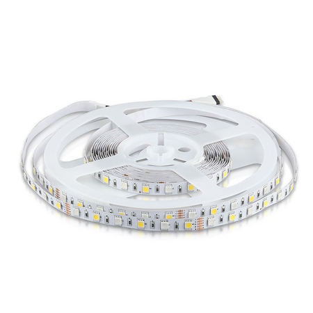 Taśma LED V-TAC SMD5050 300LED RGBW 12V IP20 9W/m VT-5050 4000K+RGB 900lm