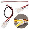 Złączka do taśmy LED COB 10mm zatrzaskowa z kablem