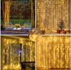 KURTYNA ŚWIETLNA CIEPŁY 200 LED USB 2x3M + PILOT