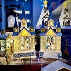 DECORLIGHT™ DOMEK SZOPKA KOŚCIOŁ BOŻONARODZENIOWY LAMPION LED POZYTYWKA