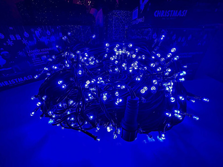 DECORLIGHT™ LAMPKI CHOINKOWE NIEBIESKIE 200 LED ZEWNĘTRZNE HERMETYCZNE EFEKTY FLASH