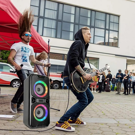 Głośnik Przenośny V-TAC 41cm, 2x10W, USB, Micro SD, RGB, FM VT-6204-2