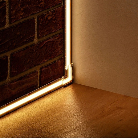 Złączka kątowa do taśm COB CCT LED 10mm łącznik 90° klikana szybki montaż