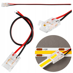 Złączka do taśmy LED COB 10mm zatrzaskowa z kablem