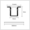 Profil Aluminiowy V-TAC 2mb Anodowany, Klosz Mleczny, Wpuszczany VT-8137