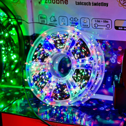 DECORLIGHT™LAMPKI CHOINKOWE MULTIKOLOR NA DRUCIKU 3000LED 60M + PILOT
