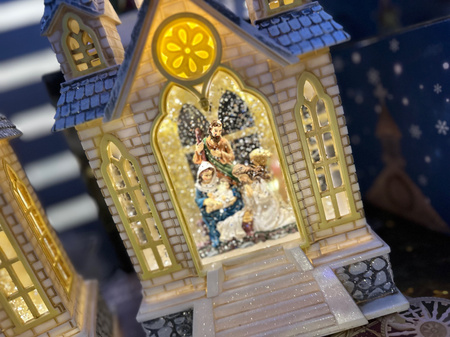 DECORLIGHT™ DOMEK SZOPKA KOŚCIOŁ BOŻONARODZENIOWY LAMPION LED POZYTYWKA