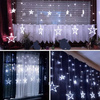DECORLIGHT™ KURTYNA GWIAZDKI LED 3M BARWA BIAŁY ZIMNY+ NIEBIESKI FLASH ZEWNĘTRZNE I WEWNĘTRZNE