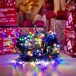 DECORLIGHT™ LAMPKI CHOINKOWE MULTIKOLOR 200 LED ZEWNĘTRZNE HERMETYCZNE EFEKTY FLASH