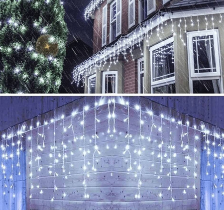 DECORLIGHT™ SOPLE 500LED ZEWNĘTRZNE NA GRUBYM KABLU BARWA BIAŁA ZIMNA+FLASH