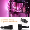 DECORLIGHT™ LAMPKI CHOINKOWE RÓŻOWE + biały zimny flash - iskra 1000 LED ZEWNĘTRZNE HERMETYCZNE EFEKTY+FLASH