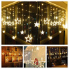 DECORLIGHT™ KURTYNA GWIAZDKI LED 3M BARWA CIEPŁA + ZIMNY FLASH ZEWNĘTRZNE I WEWNĘTRZNE