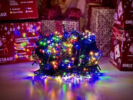 DECORLIGHT™ LAMPKI CHOINKOWE MULTIKOLOR 200 LED ZEWNĘTRZNE HERMETYCZNE EFEKTY FLASH