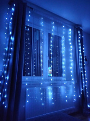 KURTYNA ŚWIETLNA ZIMNY 200 LED USB 2x3M + PILOT