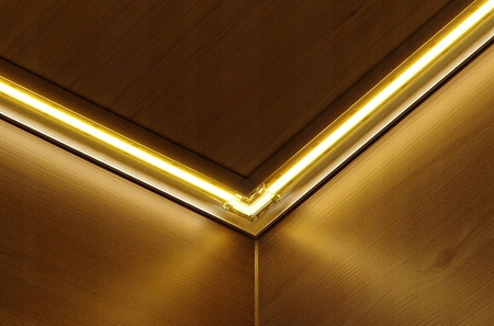 Złączka kątowa do taśm COB CCT LED 10mm łącznik 90° klikana szybki montaż