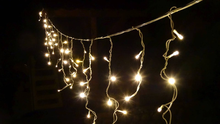 DECORLIGHT™ SOPLE 500LED ZEWNĘTRZNE NA GRUBYM KABLU BARWA CIEPŁA + FLASH 23.5M