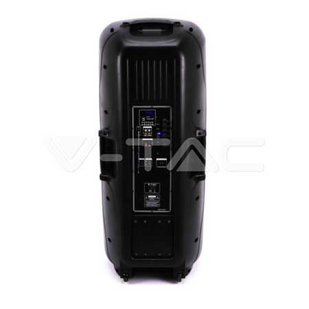 Głośnik Przenośny V-TAC 150W Mikrofon Bezprzewodowy i Przewodowy 2 Głośniki, RGB, PILOT, na kółkach VT-6215-2