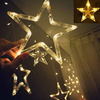 DECORLIGHT™ KURTYNA GWIAZDKI LED 3M BARWA CIEPŁA + ZIMNY FLASH ZEWNĘTRZNE I WEWNĘTRZNE