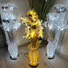 DECORLIGHT™ Lampa LED FLOWERS LIGHT STORCZYKI ZŁOTE LEDY EVA  