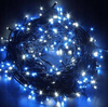 Lampki Choinkowe 200LED WEW/ZEWNĘTRZNE GRUBA WTYCZKA NIEBIESKIE + FLESH