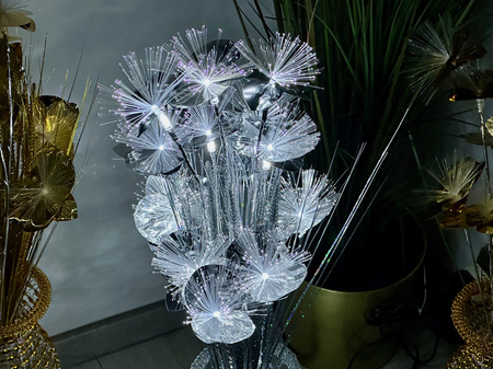 DECORLIGHT™ Lampa LED FLOWERS LIGHT STORCZYKI SREBRNE LEDY EVA