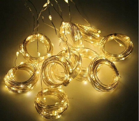 KURTYNA ŚWIETLNA CIEPŁY 200 LED USB 2x3M + PILOT