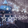 DECORLIGHT™ KURTYNA GWIAZDKI LED 3M BARWA BIAŁY ZIMNY+ NIEBIESKI FLASH ZEWNĘTRZNE I WEWNĘTRZNE