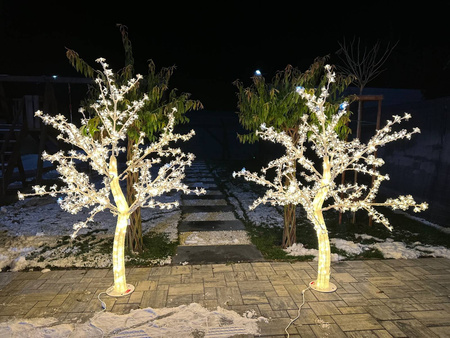 DECORLIGHT™DRZEWO LED 180CM CIEPŁE BIAŁE HERMETYCZNE ZEWNĘTRZNE DRZEWKO SAKURA XXL