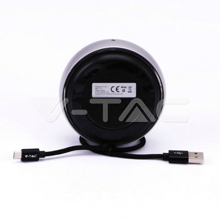 Przenośny Głośnik Bluetooth Micro USB Wysokiej jakości przewód 800mah Szary V-TAC VT-6211
