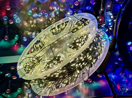 DECORLIGHT™LAMPKI CHOINKOWE BIAŁY CIEPŁY NA DRUCIKU 3000LED 60M + PILOT