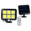 LAMPA 120 LED SOLARNA CZUJNIK RUCHU ZMIERZCHU + PILOT