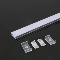 Profil Aluminiowy V-TAC 2mb Anodowany, Klosz Mleczny, Na dwie taśmy VT-8108