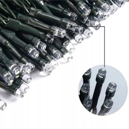 DECORLIGHT™ LAMPKI CHOINKOWE BIAŁE ZIMNE 300LED  ZEWNĘTRZNO/WEWNĘTRZNE Z PROGRAMATOREM 