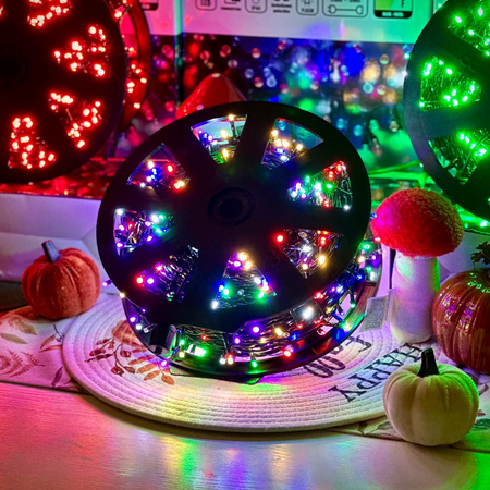 DECORLIGHT™ LAMPKI CHOINKOWE MULTIKOLOR + biały zimny flash SZPULA 2000 LED ZEWNĘTRZNE EFEKTY FLASH