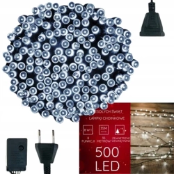 DECORLIGHT™ LAMPKI CHOINKOWE BIAŁE ZIMNE 300LED  ZEWNĘTRZNO/WEWNĘTRZNE Z PROGRAMATOREM
