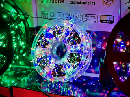 DECORLIGHT™LAMPKI CHOINKOWE MULTIKOLOR NA DRUCIKU 3000LED 60M + PILOT