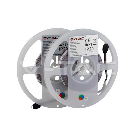 Taśma LED V-TAC Zestaw RGB SMD5050 2x5mb Pilot Sterownik Zasilacz VT-5050-300 RGB 500lm