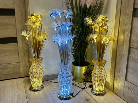DECORLIGHT™ Lampa LED FLOWERS LIGHT STORCZYKI ZŁOTE LEDY EVA  