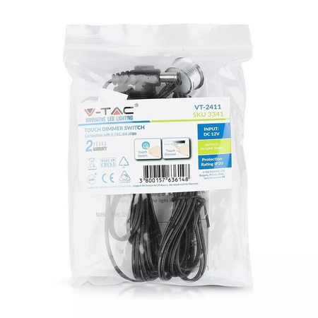 Włącznik Ściemniacz Taśm LED Dotykowy z przewodem V-TAC 12V/60W 5A VT-2411