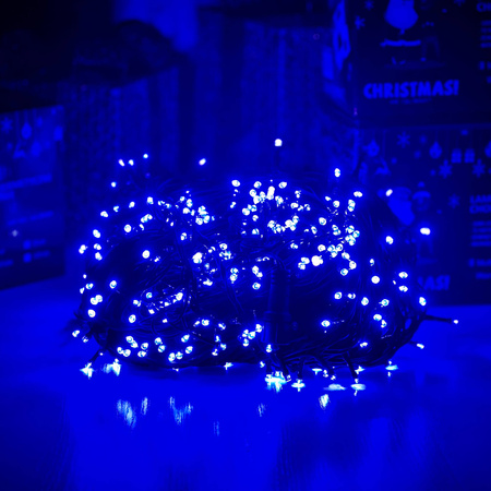 DECORLIGHT™ LAMPKI CHOINKOWE NIEBIESKIE 200 LED ZEWNĘTRZNE HERMETYCZNE EFEKTY FLASH