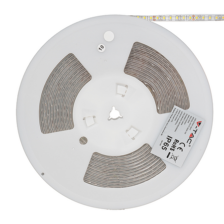 Taśma LED V-TAC SMD2835 1200LED 24V IP65 2xPCB RĘKAW 10mb 7,5W/m 120LED/m VT-2835 3000K 750lm