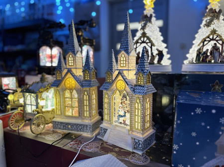 DECORLIGHT™ DOMEK SZOPKA KOŚCIOŁ BOŻONARODZENIOWY LAMPION LED POZYTYWKA