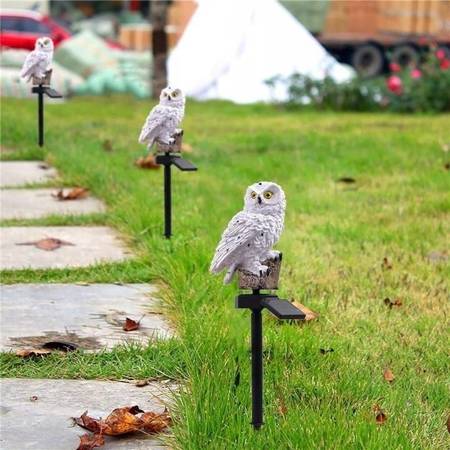 LAMPA SOLARNA SOWA LED DUŻA WODOODPORNA OGRODOWA