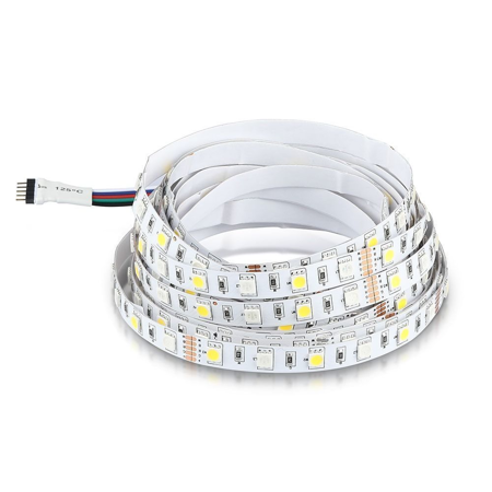 Taśma LED V-TAC SMD5050 300LED RGBW 12V IP20 9W/m VT-5050 4000K+RGB 900lm