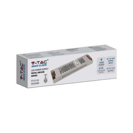 Zasilacz LED V-TAC 150W 12V 12.5A Modułowy SLIM VT-21152
